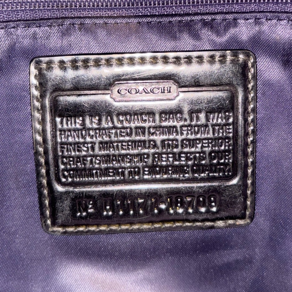 Gorgeous Vintage Coach Poppy Black Logo Canvas Dome Satchel - Picture 13 of 13